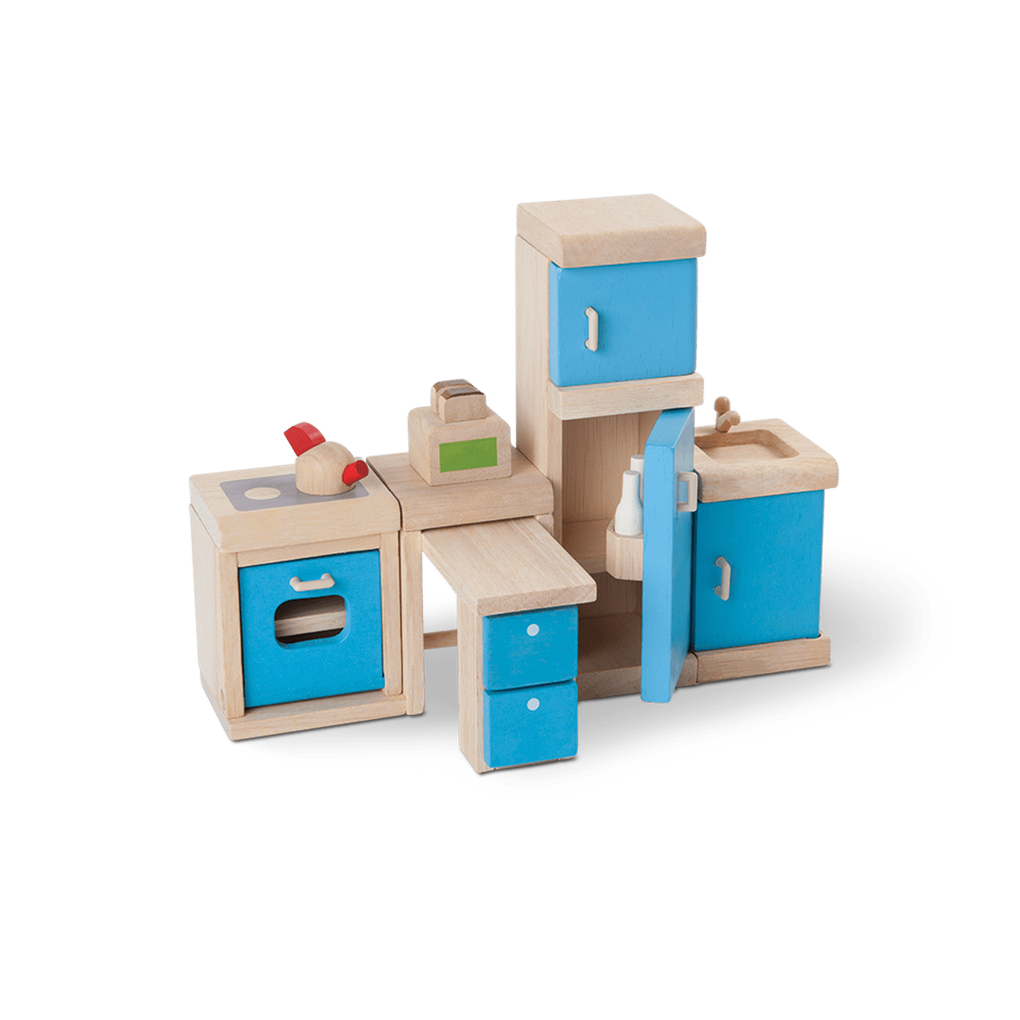 PlanToys Kitchen wooden toy ของเล่นไม้แปลนทอยส์ ชุดห้องครัวสไตล์ใหม่ ประเภทบ้านตุ๊กตา สำหรับอายุ 3 ปีขึ้นไป