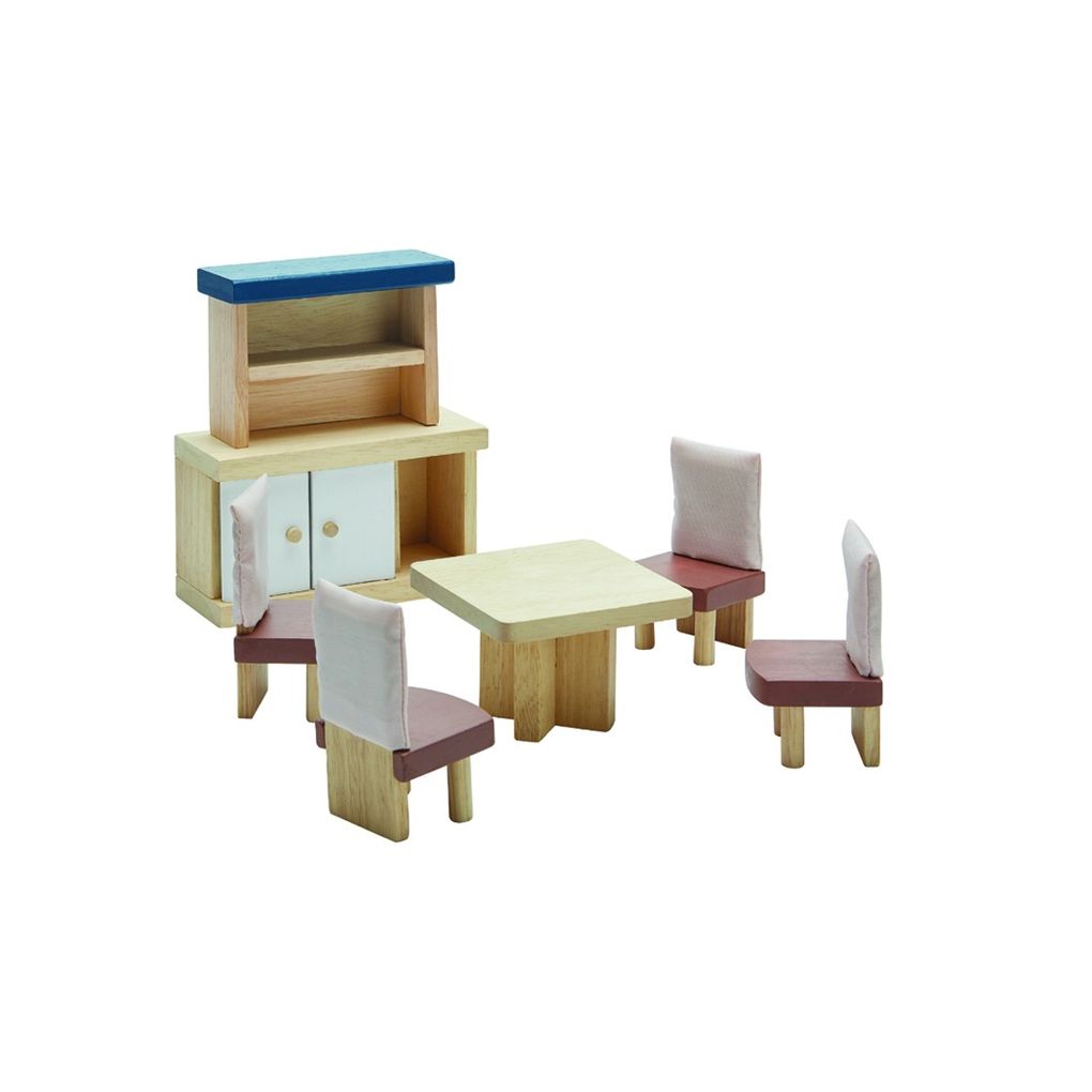 PlanToys orchard Dining Room wooden toy ของเล่นไม้แปลนทอยส์ ห้องกินข้าว ประเภทบ้านตุ๊กตา สำหรับอายุ 3 ปีขึ้นไป