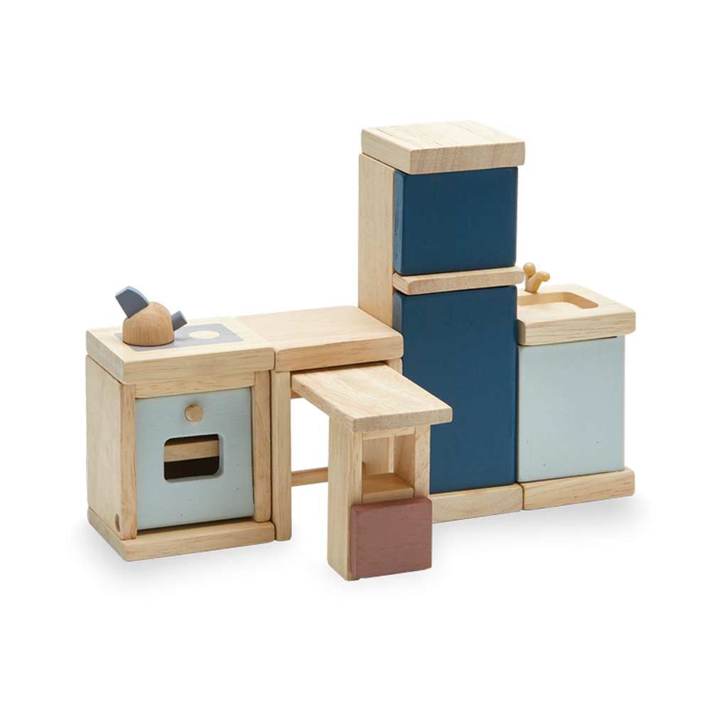 PlanToys orchard Kitchen wooden toy ของเล่นไม้แปลนทอยส์ ห้องครัว ประเภทบ้านตุ๊กตา สำหรับอายุ 3 ปีขึ้นไป