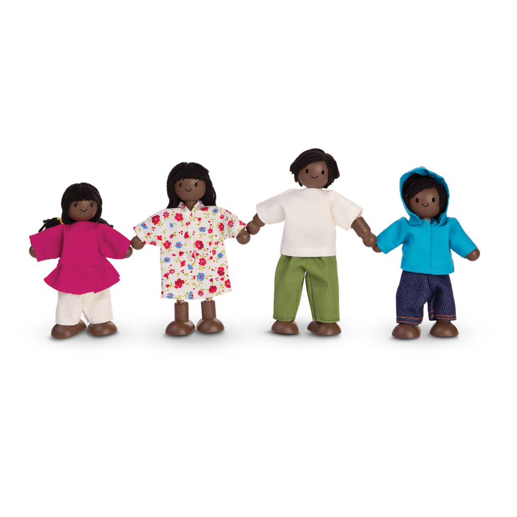 PlanToys Doll Family wooden toy ของเล่นไม้แปลนทอยส์ ชุดครอบครัว (อเมริกัน) ประเภทบ้านตุ๊กตา สำหรับอายุ 3 ปีขึ้นไป